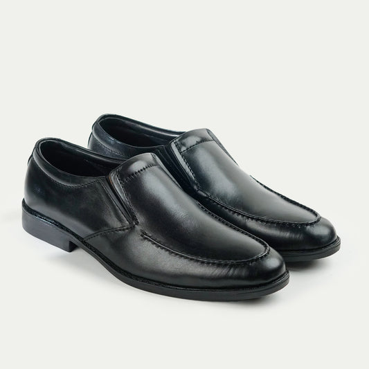 Spectre | Leather Professional Apron-Toe Slip-Ons | 20006 Black