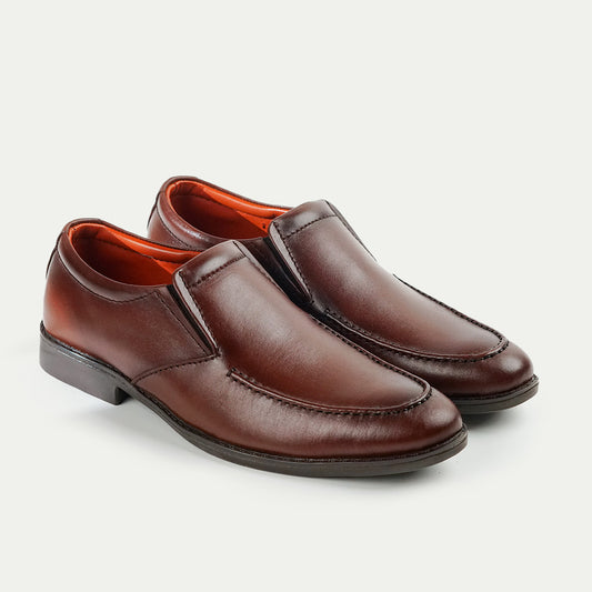 Spectre | Leather Professional Apron-Toe Slip-Ons | 20006 Brown