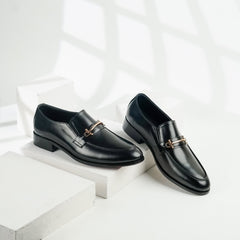 Imperial | Full Leather Patina Bit Loafers | Z-1255 Black