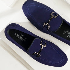 Sorrento | Suede Leather Horsebit Loafers | 33317 Royal Blue