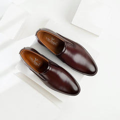 Aurelius | Full Leather Plain Toe Loafers | Z-0010 Brown