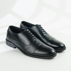Commander | Leather Cap-Toe Derby Lace-Ups | 35051 Black