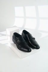 Cavalier | Leather Double Monk Strap Loafers | 34052 Black