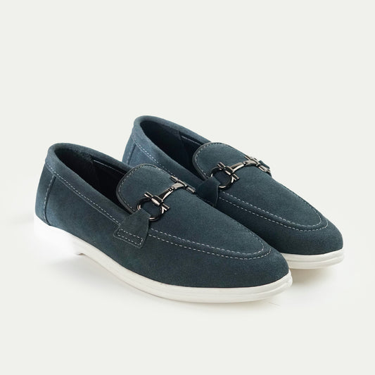 Sorrento | Suede Leather Horsebit Loafers | 33317 Teal Green