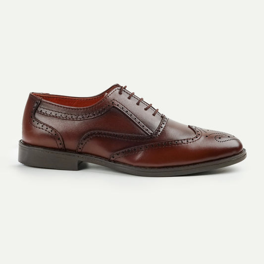 Kensington | Leather Wing-Tip Brogue Oxfords | 35053 Brown