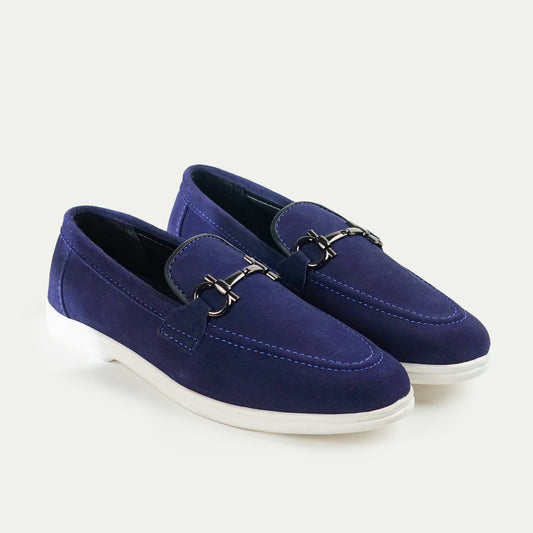 Sorrento | Suede Leather Horsebit Loafers | 33317 Royal Blue