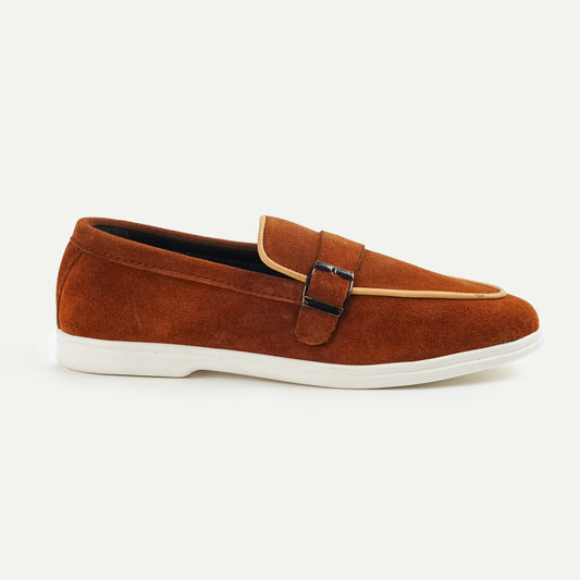 Capri | Suede Leather Monk-Strap Loafers | 33306 Terracotta Tan
