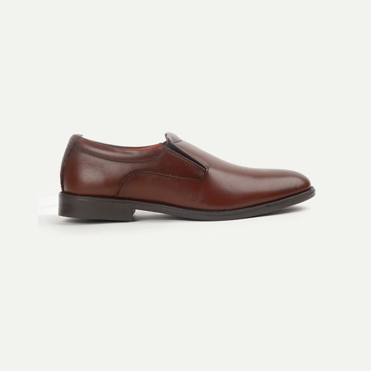 Vanguard | Executive Plain Leather Toe Loafers | 22203 Brown