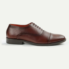 Commander | Leather Cap-Toe Derby Lace-Ups | 35051 Brown