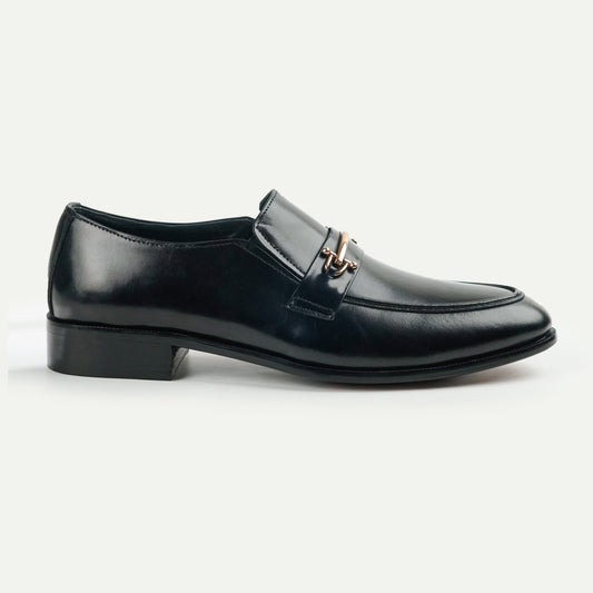 Imperial | Full Leather Patina Bit Loafers | Z-1255 Black