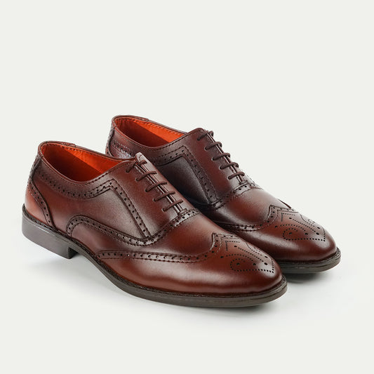 Kensington | Leather Wing-Tip Brogue Oxfords | 35053 Brown