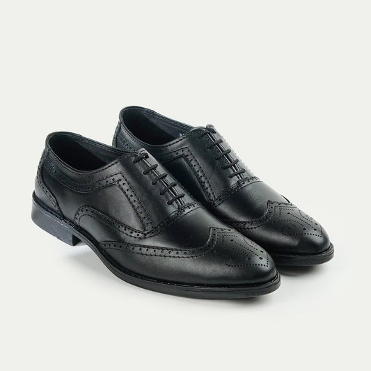 Kensington | Leather Wing-Tip Brogue Oxfords | 35053 Black
