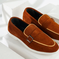 Capri | Suede Leather Monk-Strap Loafers | 33306 Terracotta Tan