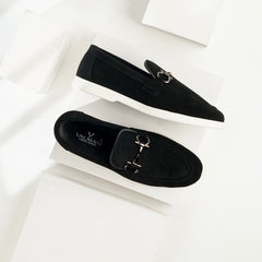 Sorrento | Suede Leather Horsebit Loafers | 33317 Coal Black