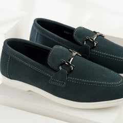 Sorrento | Suede Leather Horsebit Loafers | 33317 Teal Green
