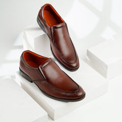 Spectre | Leather Professional Apron-Toe Slip-Ons | 20006 Brown