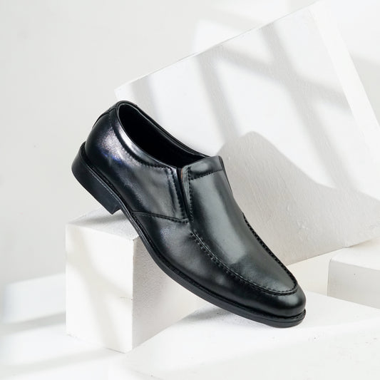 Spectre | Leather Professional Apron-Toe Slip-Ons | 20006 Black