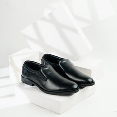 Vanguard | Executive Plain Leather Toe Loafers | 22203 Black