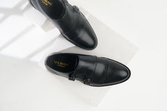Cavalier | Leather Double Monk Strap Loafers | 34052 Black
